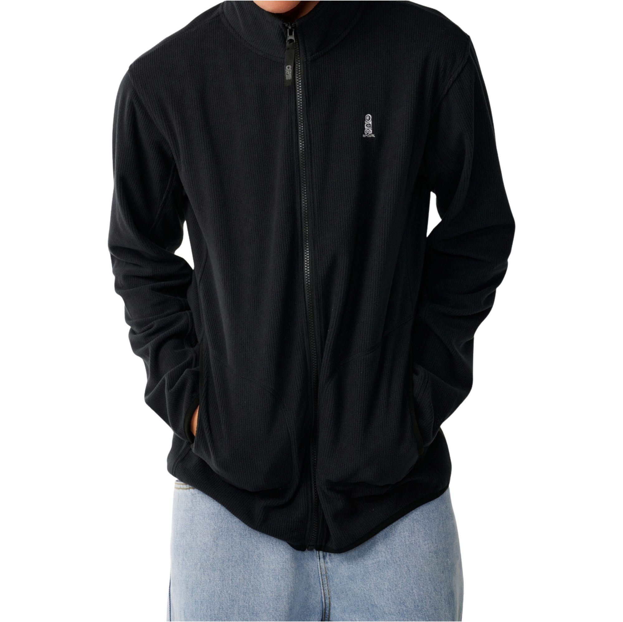 2026 Rip Curl Mens S-Series Polar Zip Thru Crew Fleece 0CBMFL - Black